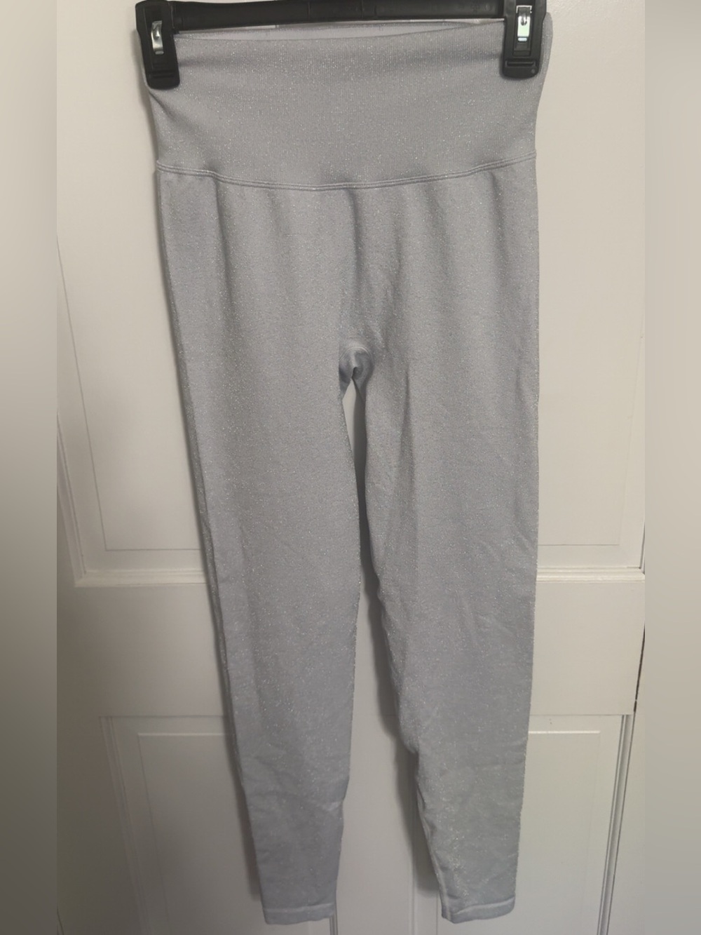 PINK Victoria's Secret Light Blue Silver Sparkle Leggings